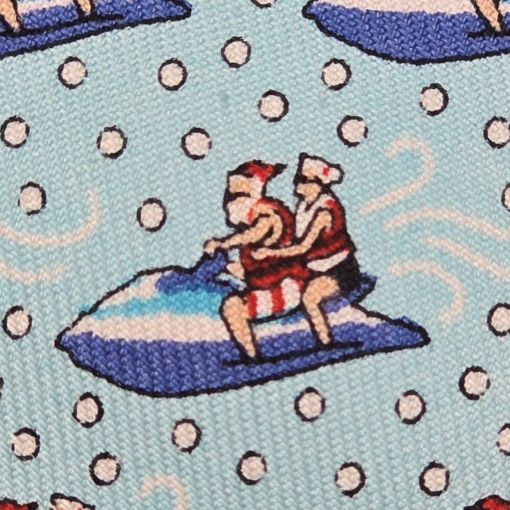 Vineyard Vines ~ Island Paradise Jetskiing SANTA Xmas 100% SILK TIE *NEW TAGS!